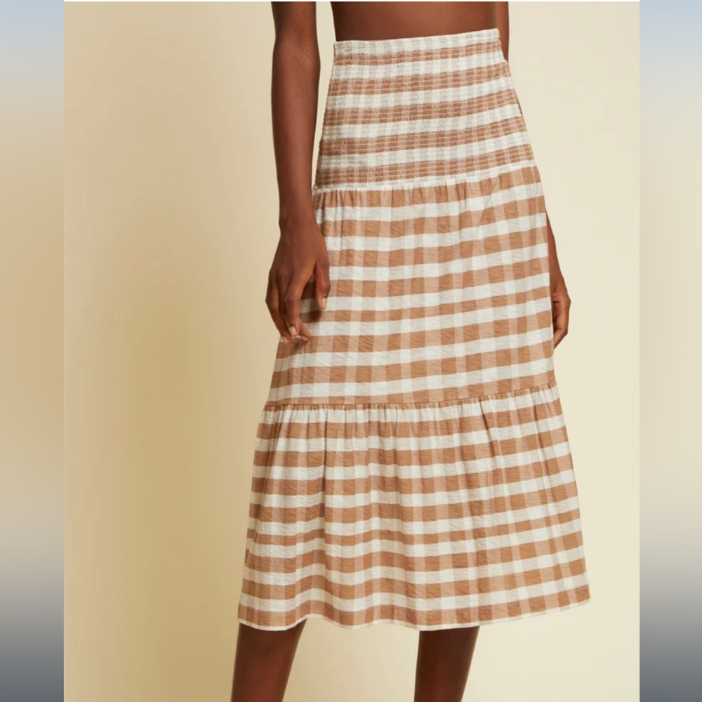 Nation LTD smocked gingham skirt - Size S